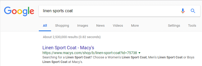 Google result for linen sports coat