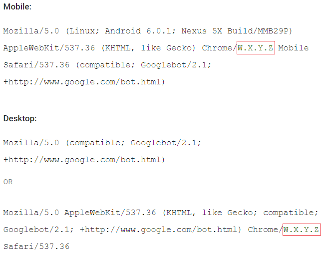 New details for Googlebot user agents in 2020