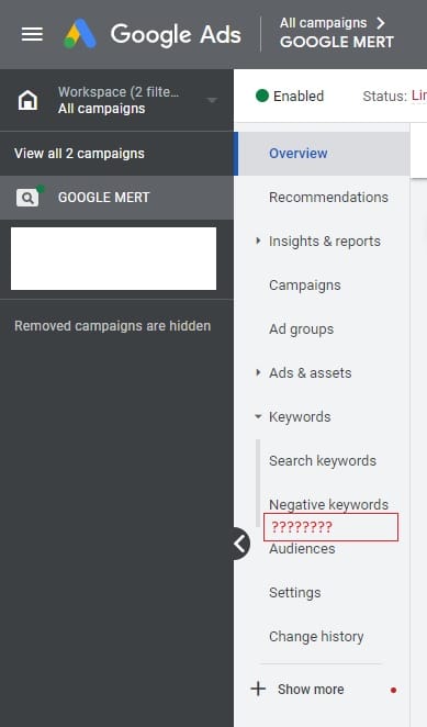 Search Terms Report Missing in Google Ads